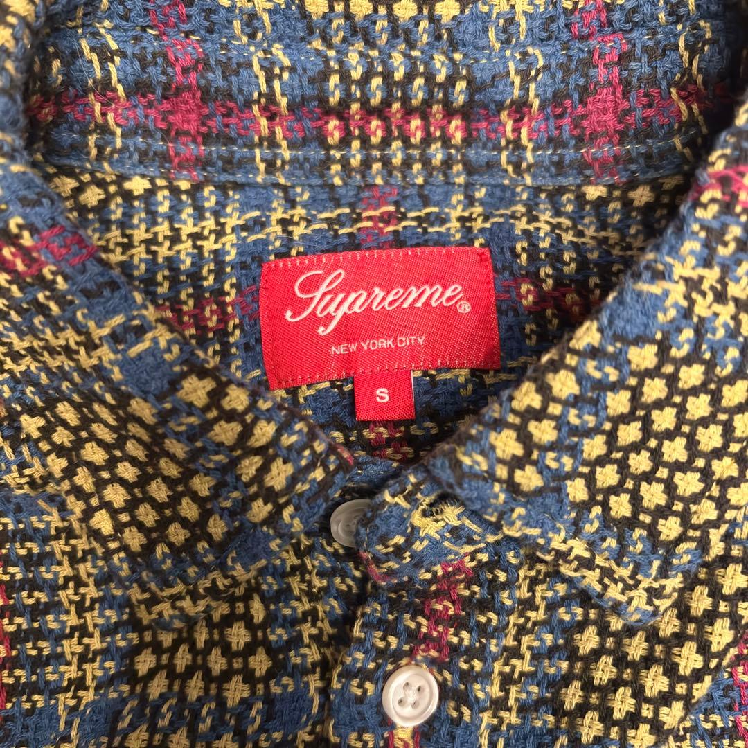 Supreme Basket Weave Plaid シャツ 23ss Sサイズ
