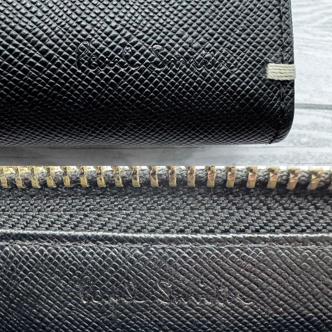 【極美品】ポールスミス レザー ラウンドファスナー　長財布 　ブラック