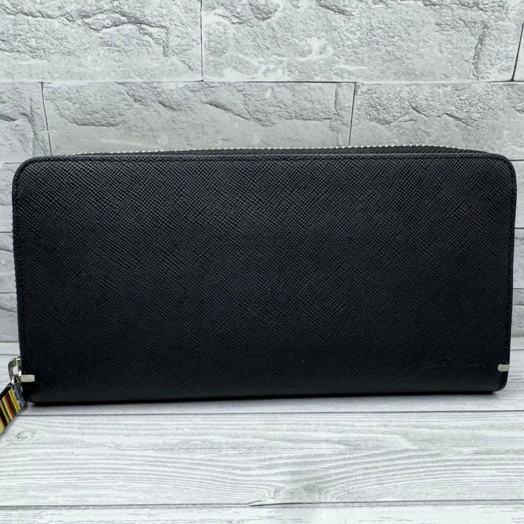 【極美品】ポールスミス レザー ラウンドファスナー　長財布 　ブラック