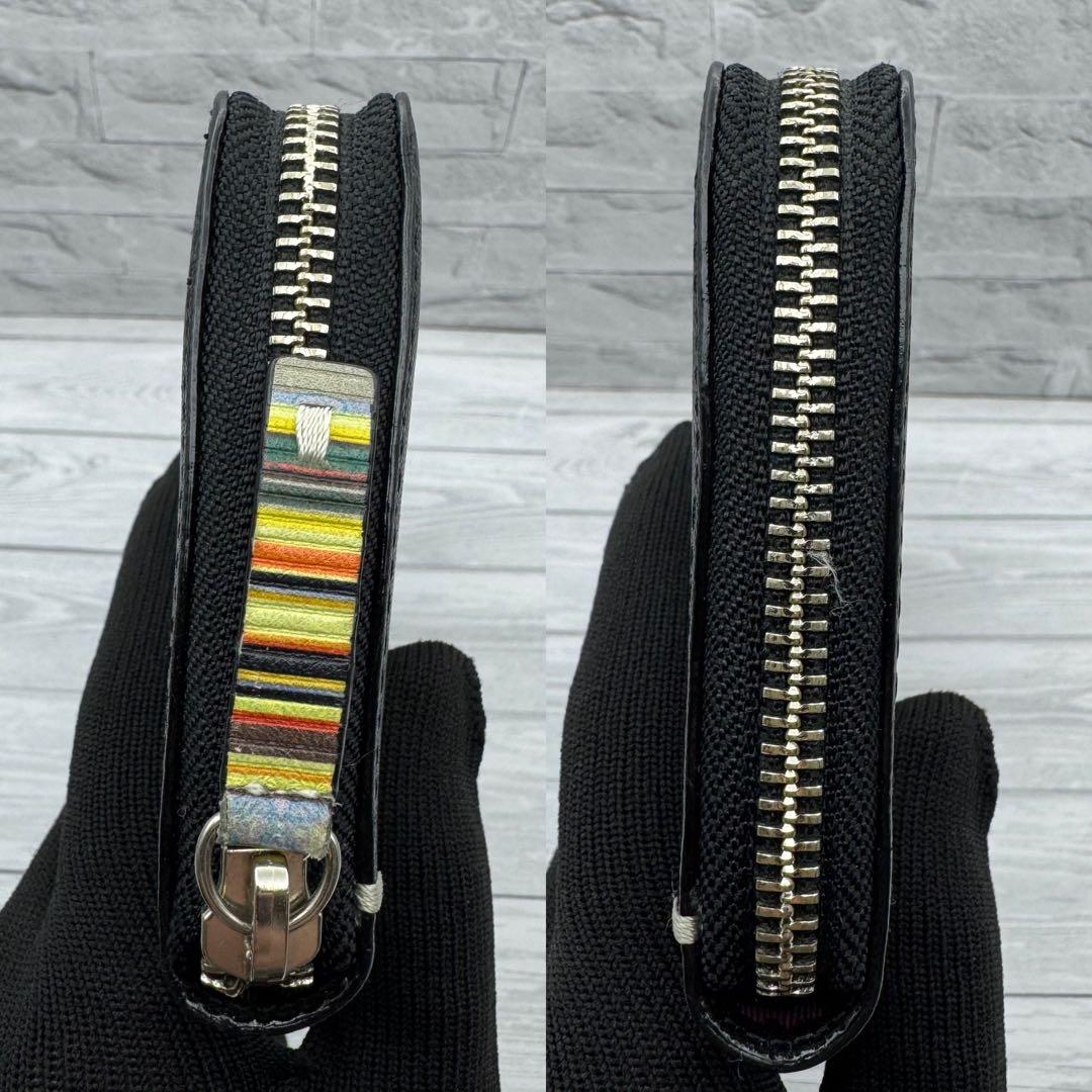 【極美品】ポールスミス レザー ラウンドファスナー　長財布 　ブラック