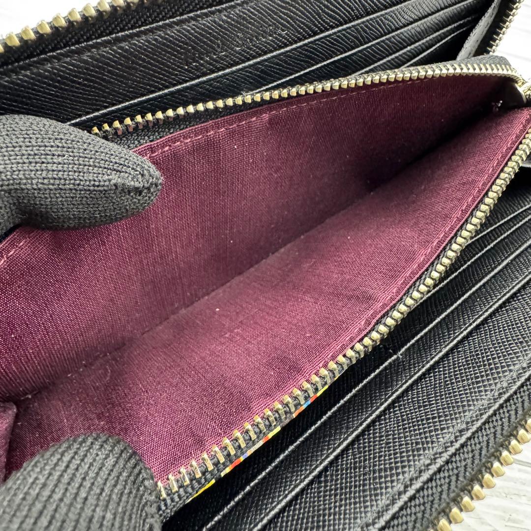 【極美品】ポールスミス レザー ラウンドファスナー　長財布 　ブラック