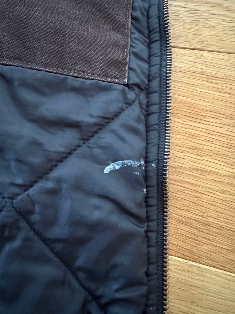 【大人気】良品 カーハート ダックベスト XL ダークブラウン ヴィンテージ