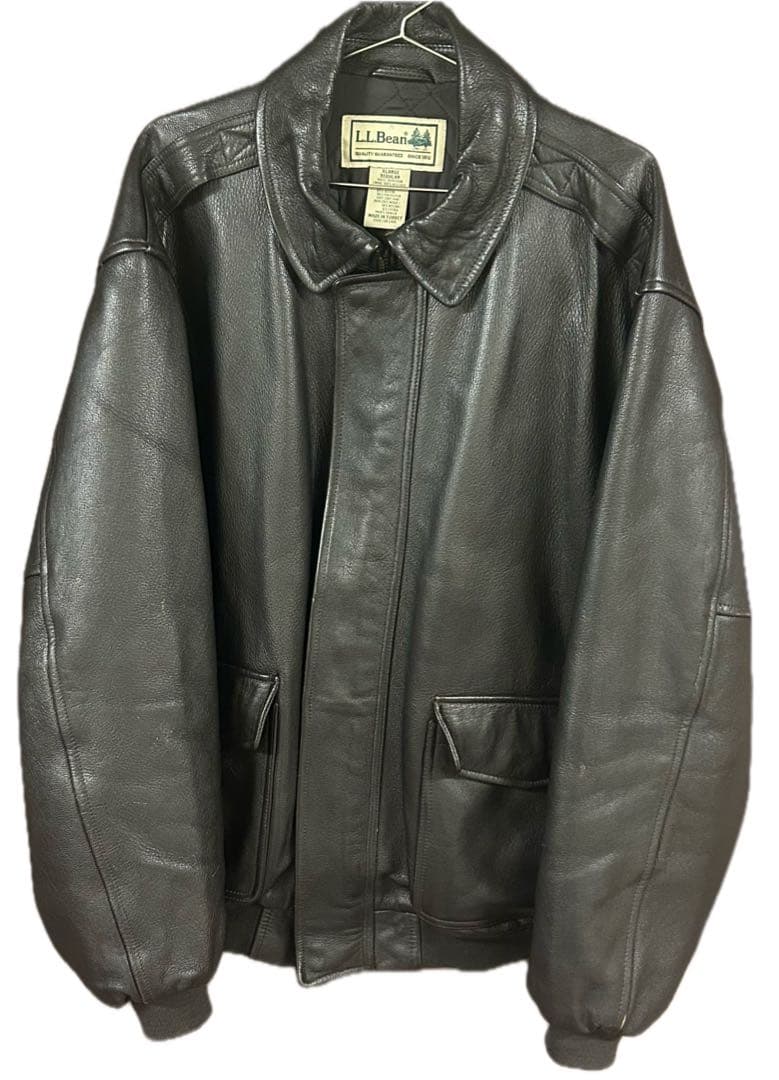 L.L.Bean レザージャケット XL ブラックレザーブルゾン