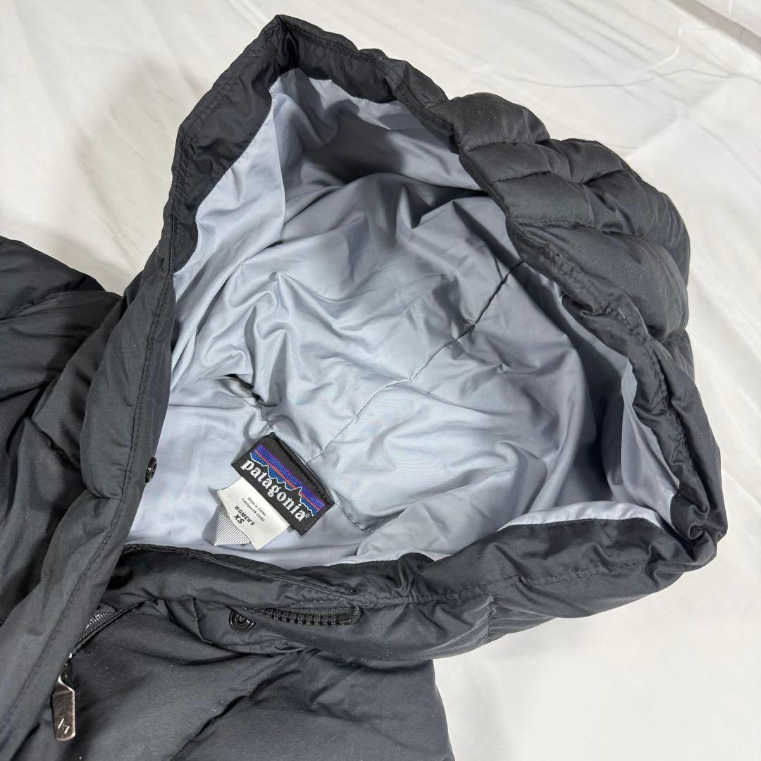 【美品】patagonia ロングダウンコート 変形ダウン レディースXS 黒