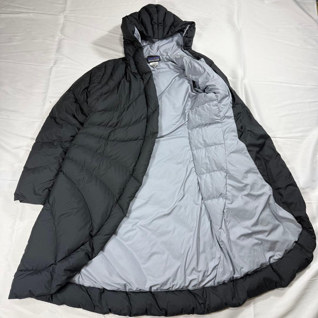 【美品】patagonia ロングダウンコート 変形ダウン レディースXS 黒