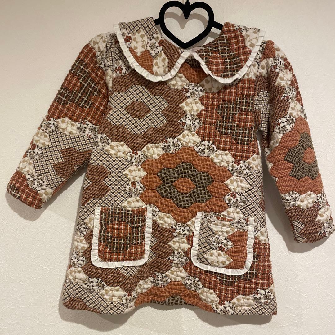 fish&kids パッチワーク　ワンピース　4-5y