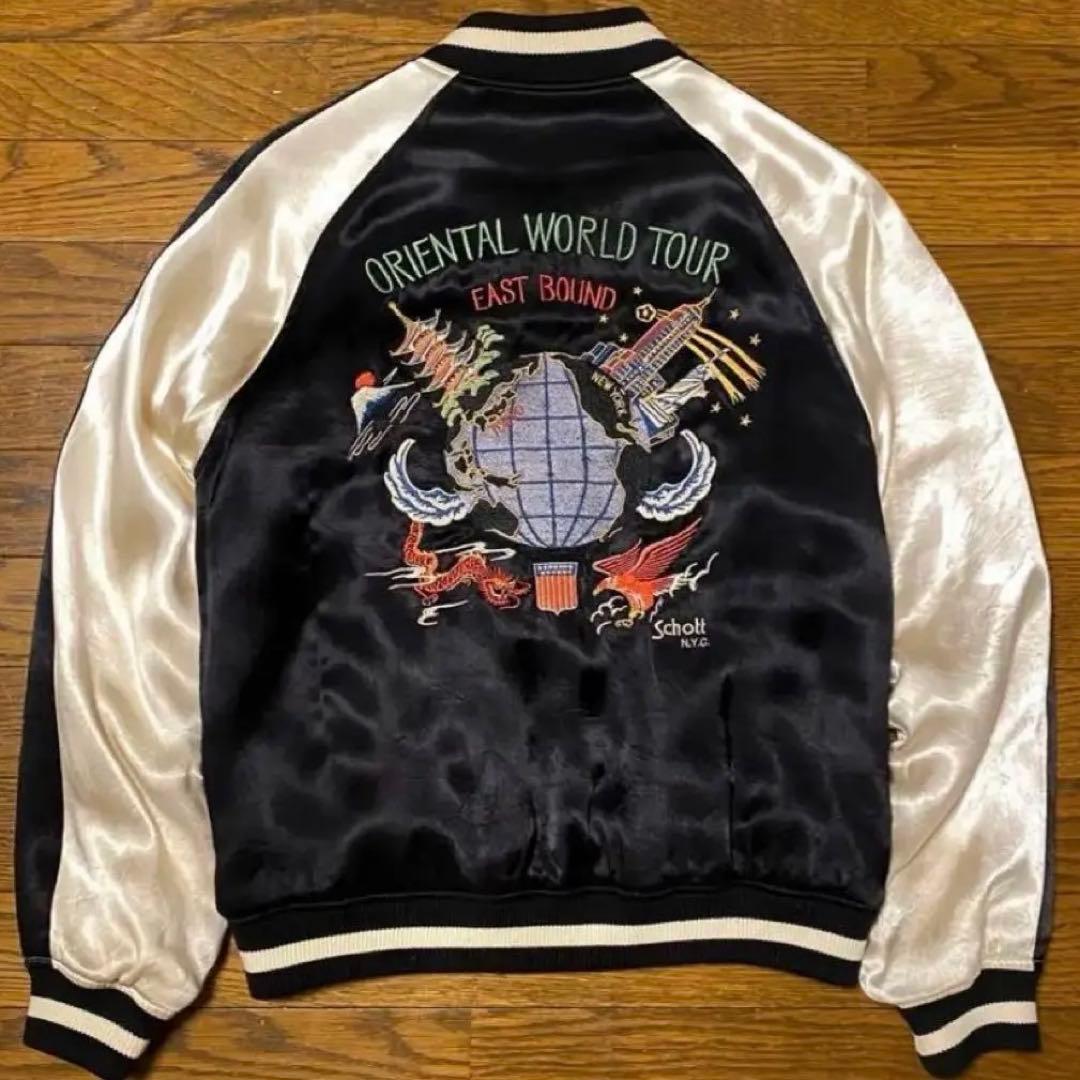てる 【Schott 】スカジャン オリエンタルワールドツアー