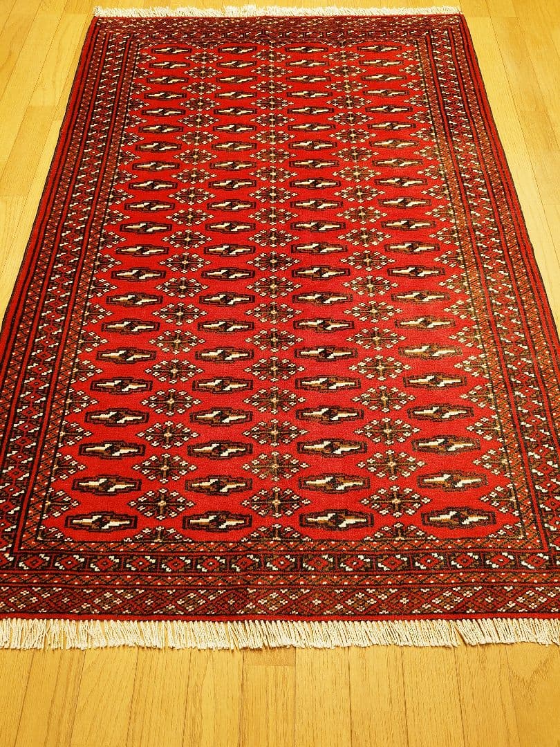 【ピジョンさま専用】ペルシャ絨毯　トルクメン　トライバルラグ　イラン手織り(9)