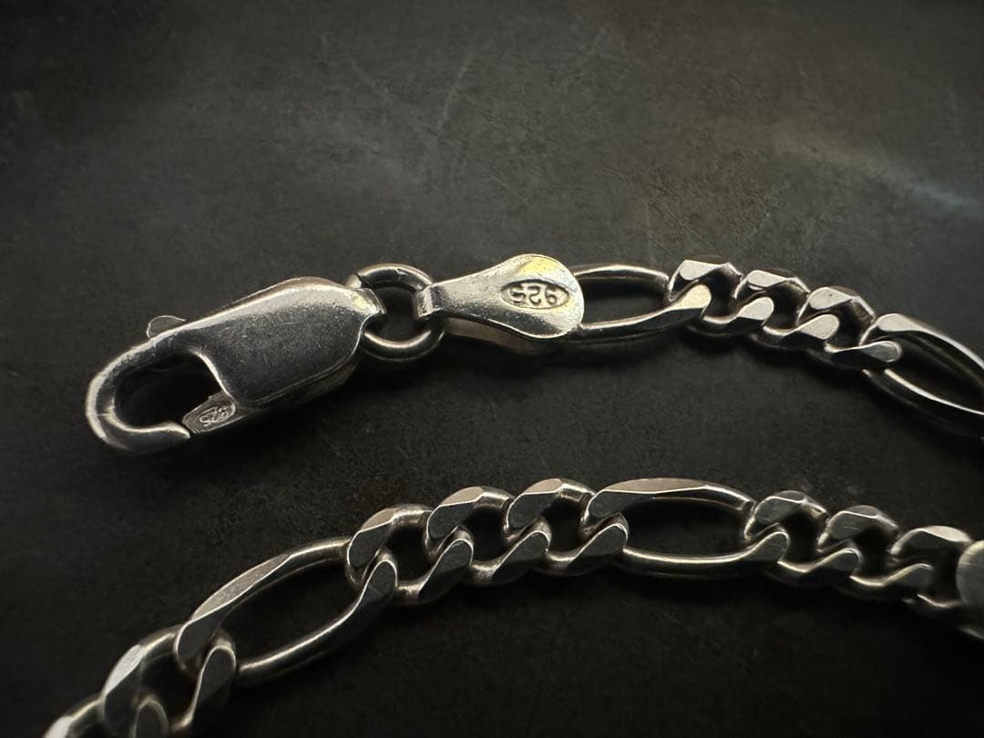 希少　ヴィンテージ　ブレスレット　アンティーク　イタリア　フィガロ　925