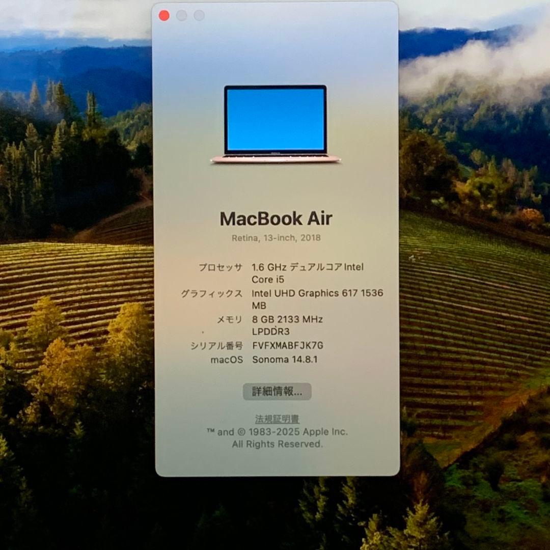 【箱付美品】MacBook Air 2018 ローズゴールド パソコンPC