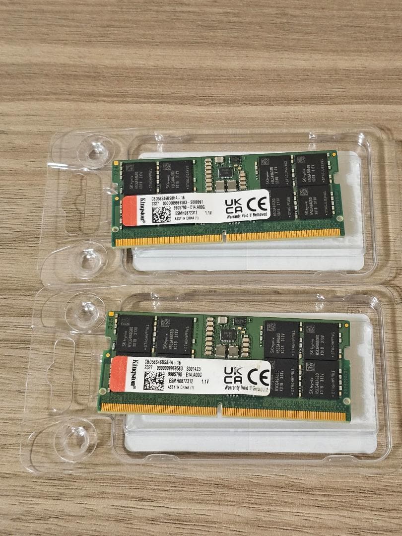 Kingston 32GB 2x16GB DDR5 5600MT メモリ