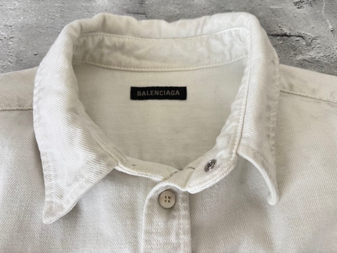 2022 BALENCIAGAバレンシアガ ペイント加工シャツ M