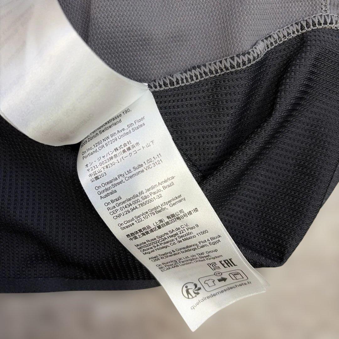 ON Running DRYTEC 半袖トップス グレー/ブラック