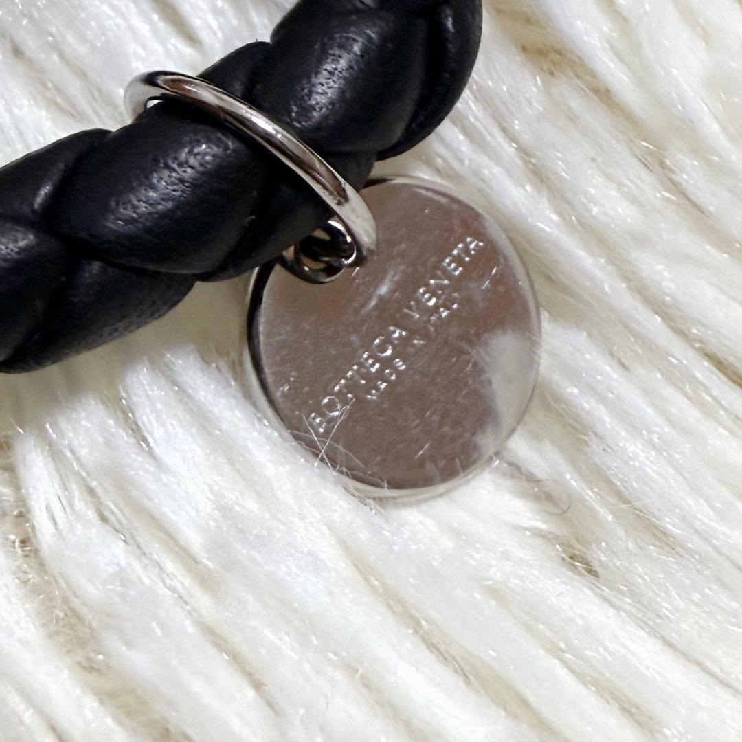 BOTTEGAVENETA ボッテガヴェネタ キーリング 編み込み ブラック 黒