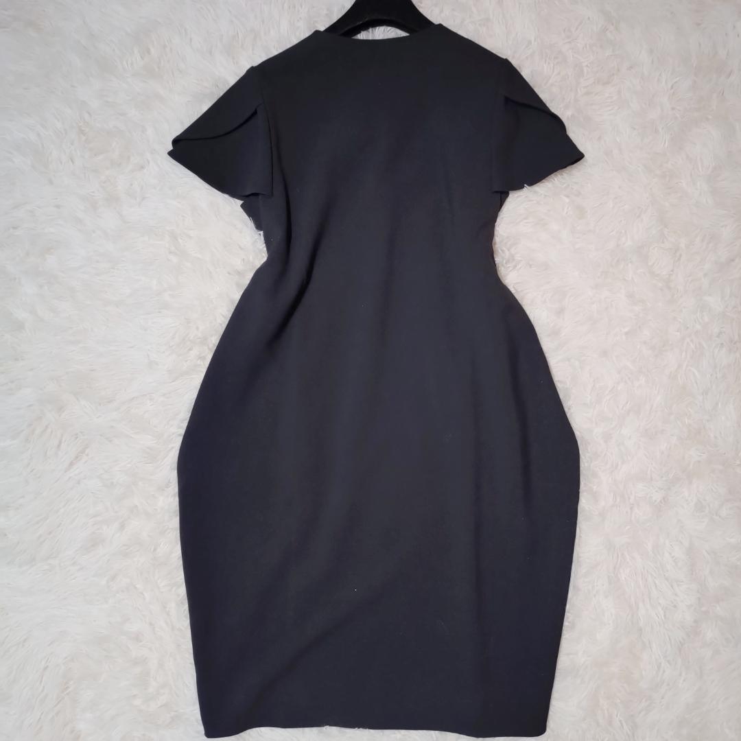 美品✨　ヨーコチャン YCD-620-645 38 ブラック パール ドレス