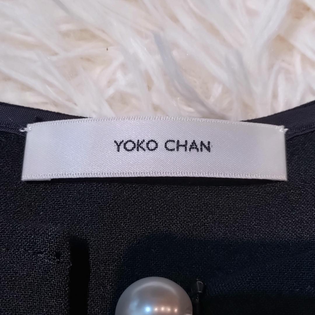 美品✨　ヨーコチャン YCD-620-645 38 ブラック パール ドレス