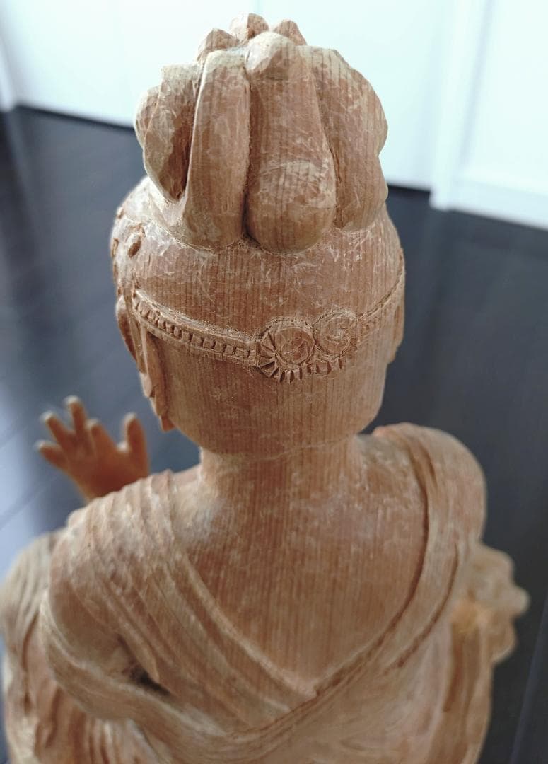 一刀彫　木像　 仏像 如意輪観音　菩薩半跏像　約50cm