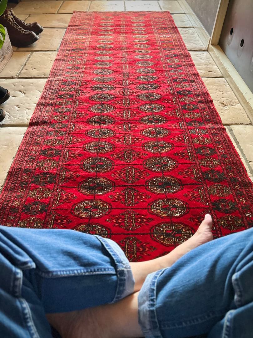 トライバルラグ　ヴィンテージラグ　トルクメン　ランナーサイズ　プリミティブアート