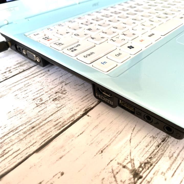 美品⭐️すぐ使える⭐️人気❣️水色ノ-トパソコン⭐️Core i5/ブルーレイ/大容量