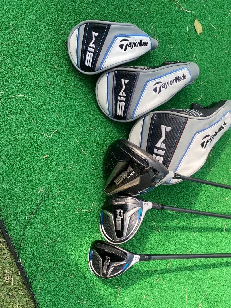 【豪華3本揃い】テーラーメイド SIM MAX ウッドセット（1W/3W/4U）