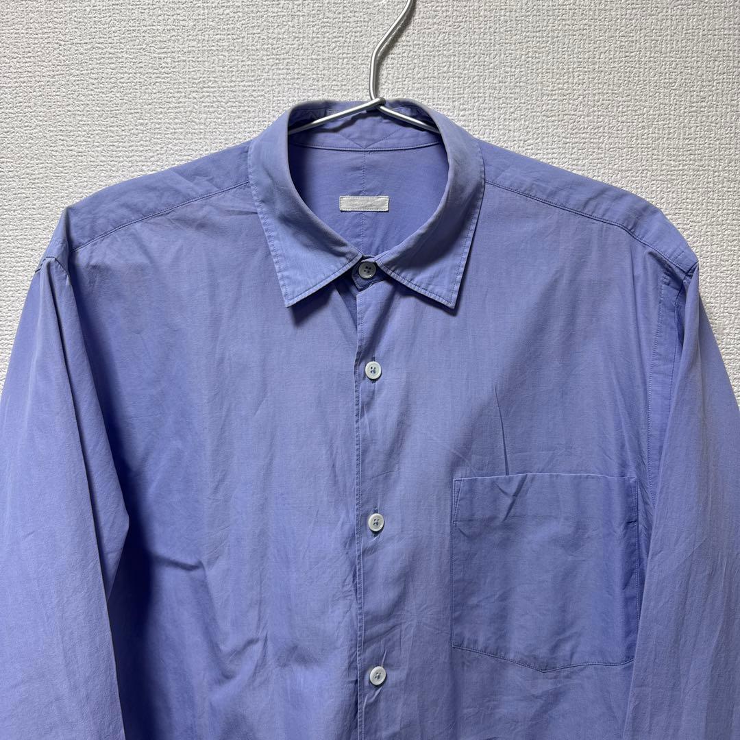 COMOLI シャツ　サイズ1 サックスブルー