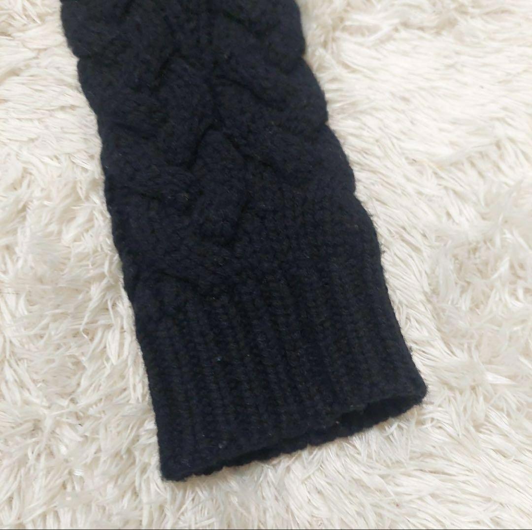 希少 ラルフローレン ウール カシミア ケーブル編み ボリーム襟 ボレロ