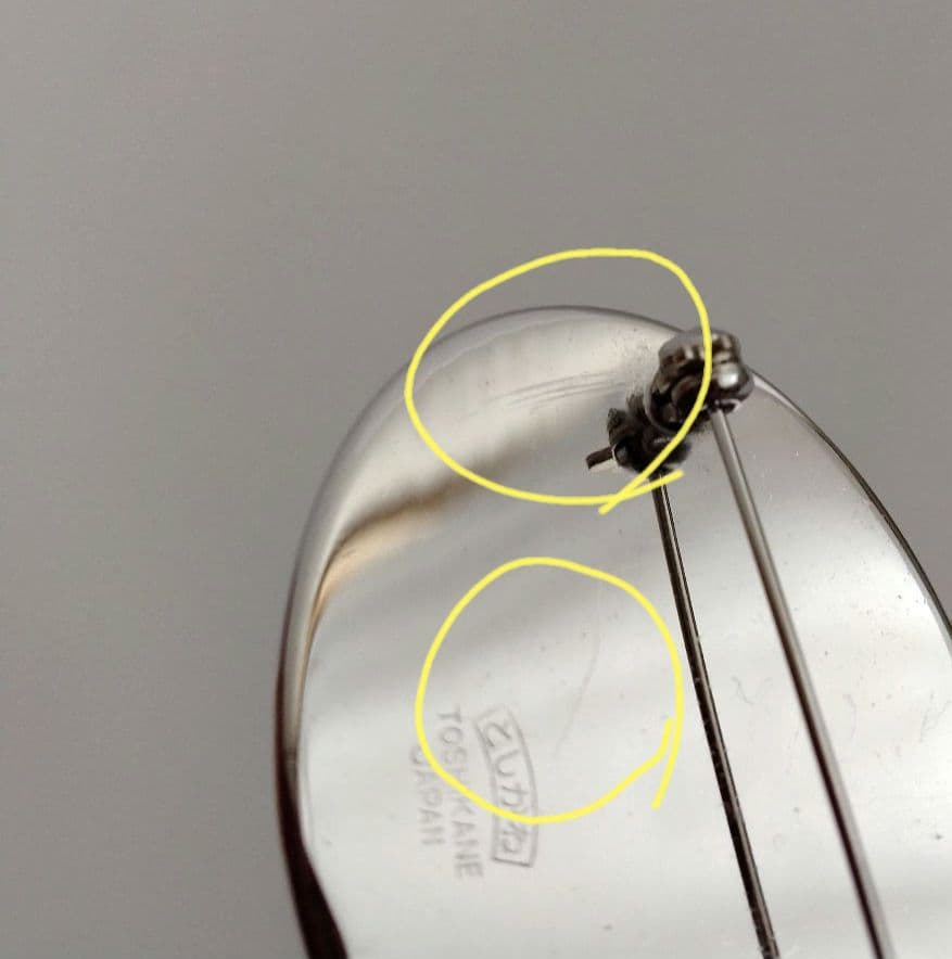 昭和レトロ　俊兼　としかね　有田焼　陶器製　花　小花　ブローチ　青　水色　レトロ