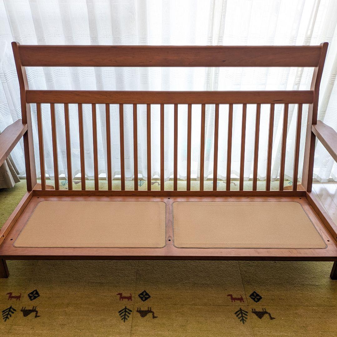 ナガノインテリア　ファブリック　２人掛けソファ 替えカバー付き