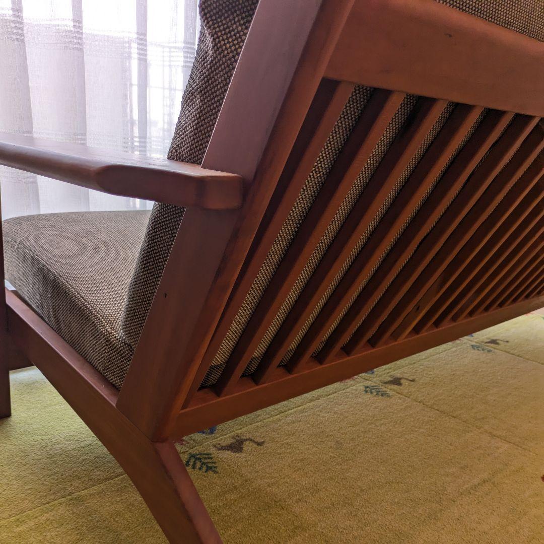 ナガノインテリア　ファブリック　２人掛けソファ 替えカバー付き