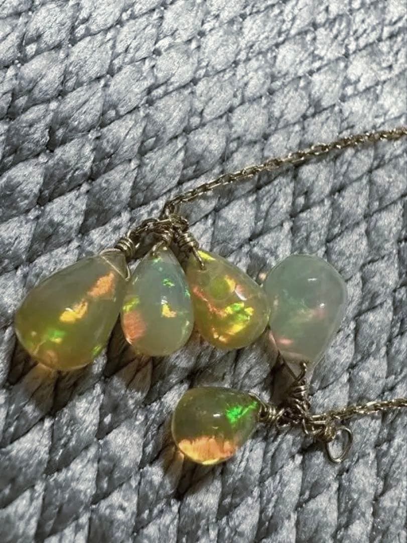 K18 プレシャスオパールアメリカンピアス