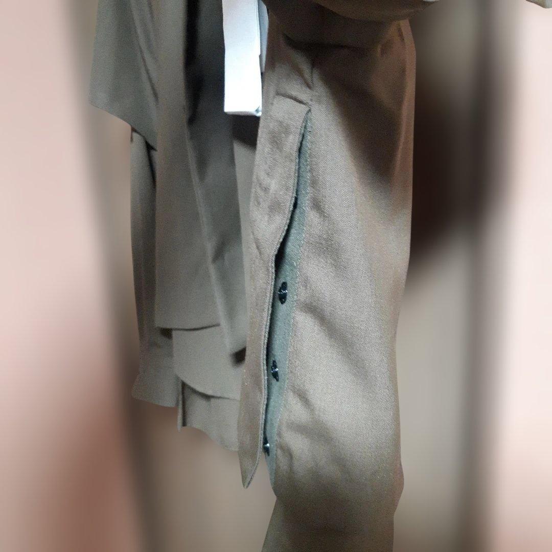 サカイ sacai Suiting レイヤード 長袖シャツ カーキ サイズ1