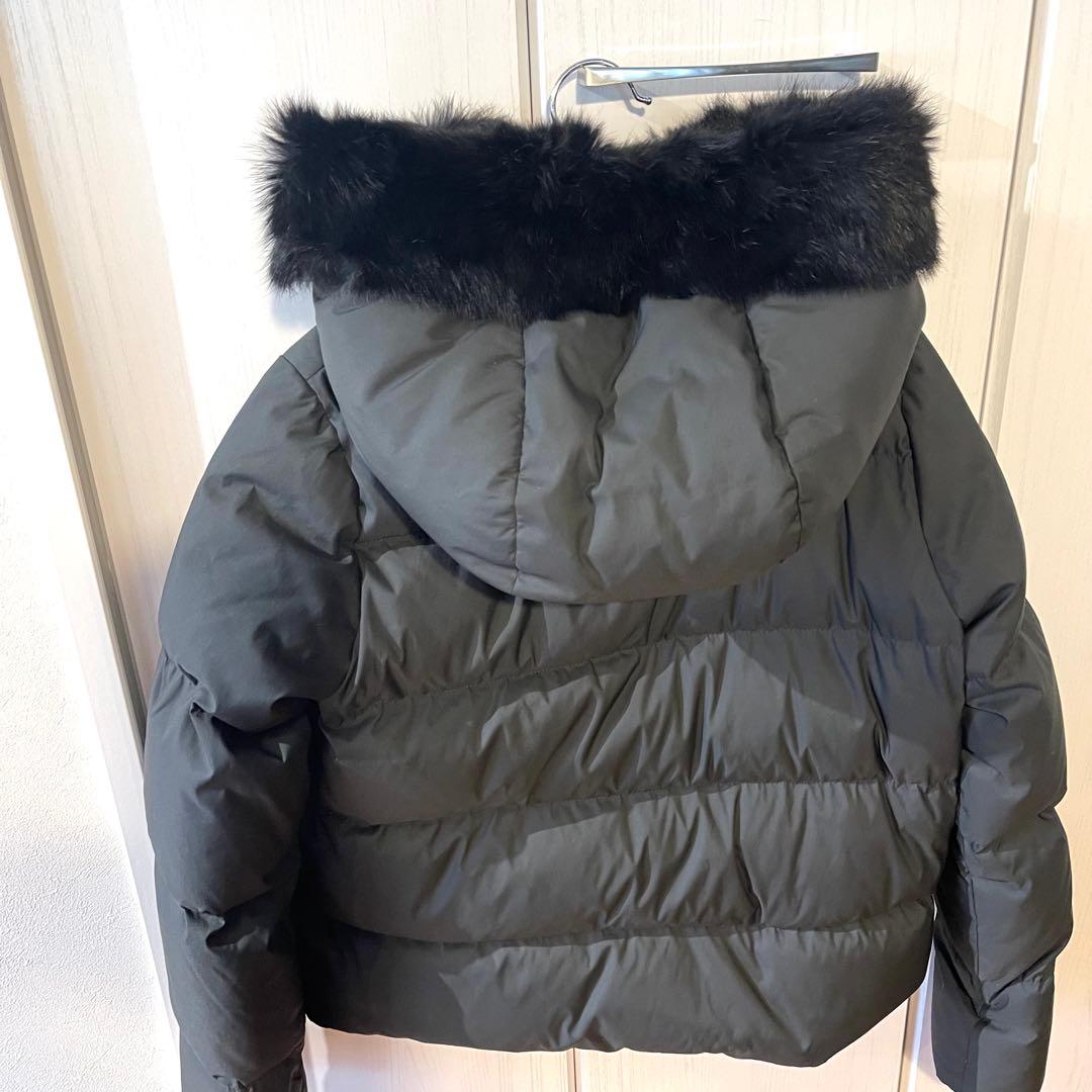 アーバンリサーチ　ダウンジャケット　ラビットファー　黒　ショートダウン　フード