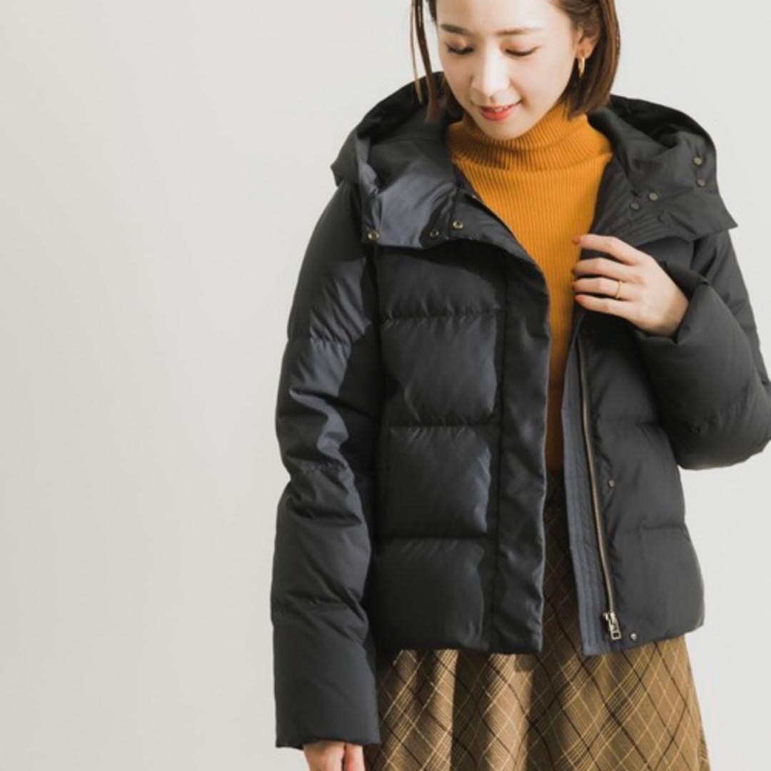 アーバンリサーチ　ダウンジャケット　ラビットファー　黒　ショートダウン　フード