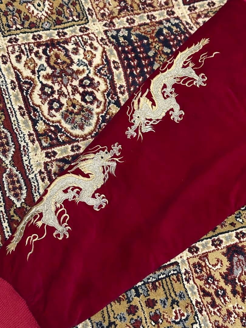 メ*ル様 70s〜80s GROVE BOX 別珍 龍 スーベニアジャケット ス