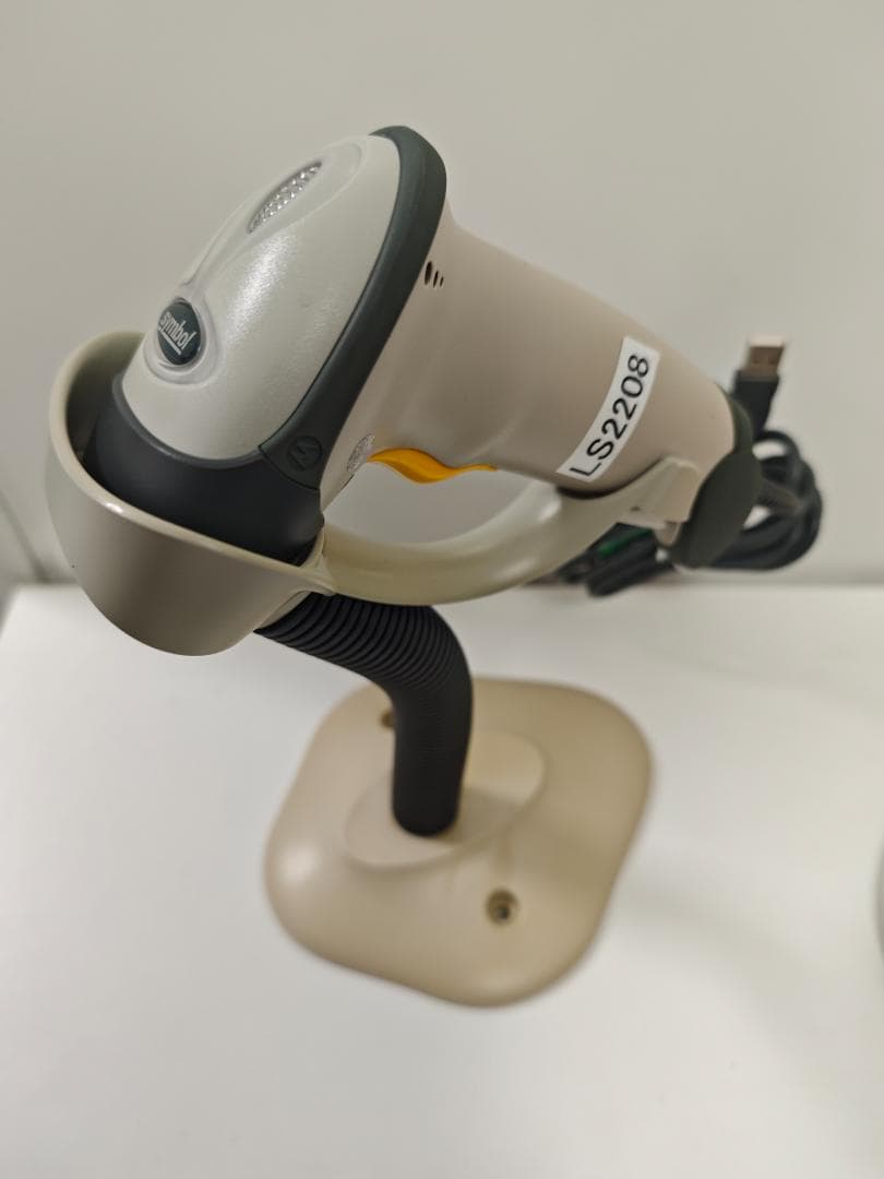 Symbol LS2208 バーコードスキャナー USB接続 スタンド付