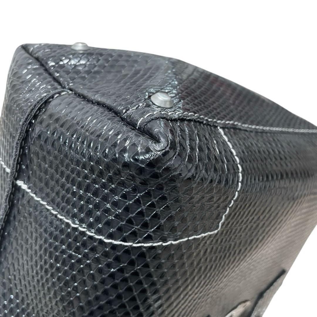 Vivienne Westwood エナメル 型押し　オーブ付き　ハンドバッグ