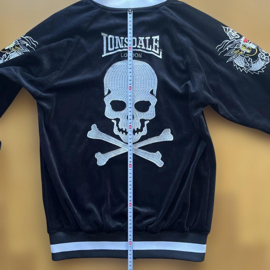 Lonsdale　ロンズデール　スカジャン　ベロア　スカル　ドクロ