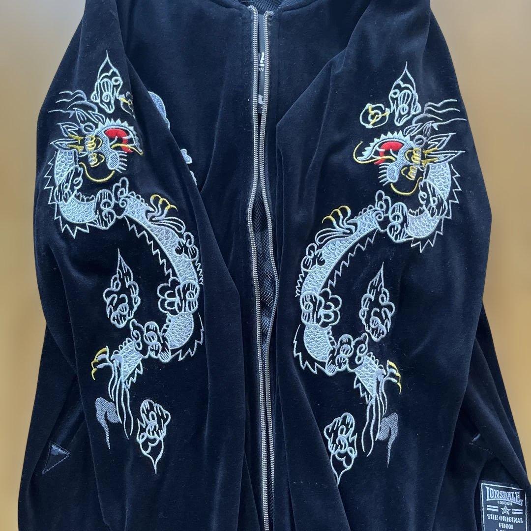 Lonsdale　ロンズデール　スカジャン　ベロア　スカル　ドクロ