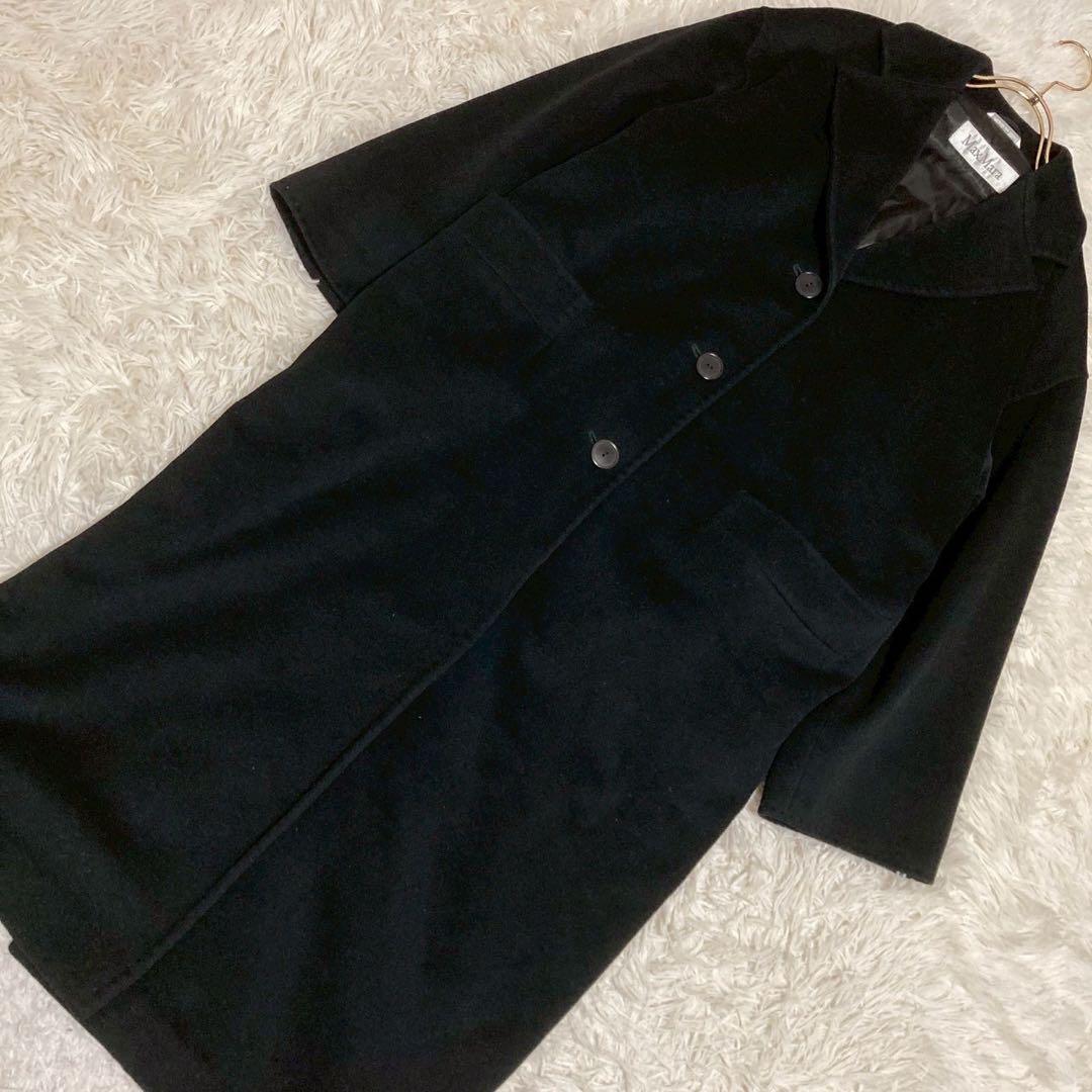 MaxMara チェスターロングコート ブラック 38 キレイめ フォーマル