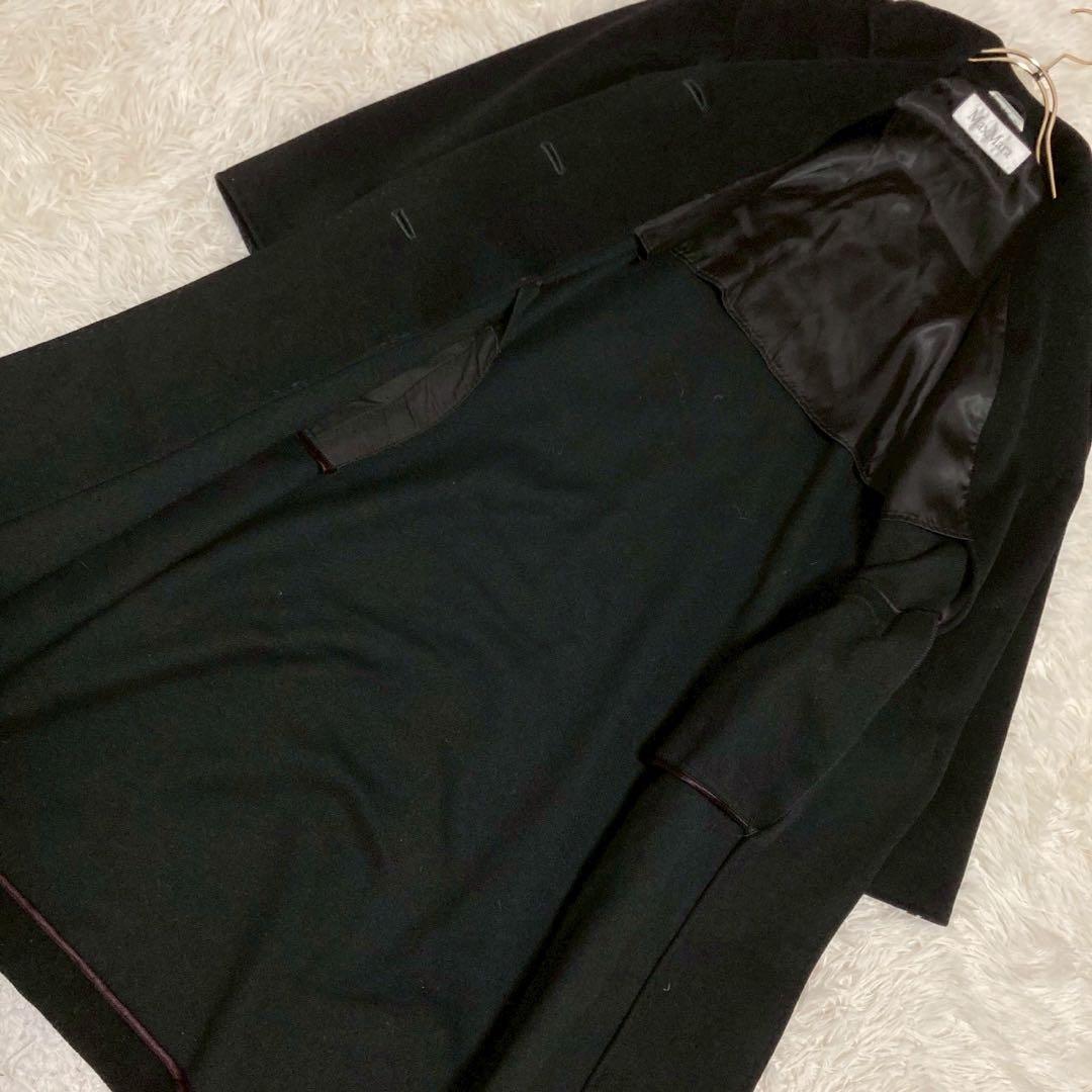 MaxMara チェスターロングコート ブラック 38 キレイめ フォーマル