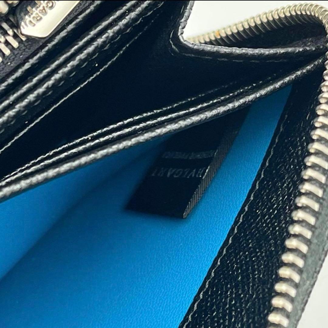 ブルガリ 長財布 ラウンドファスナー ブラック 本革