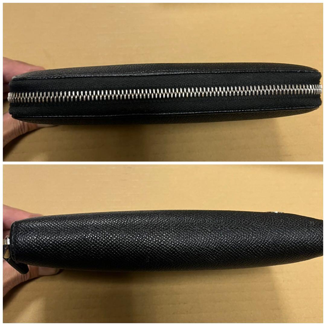 ブルガリ 長財布 ラウンドファスナー ブラック 本革