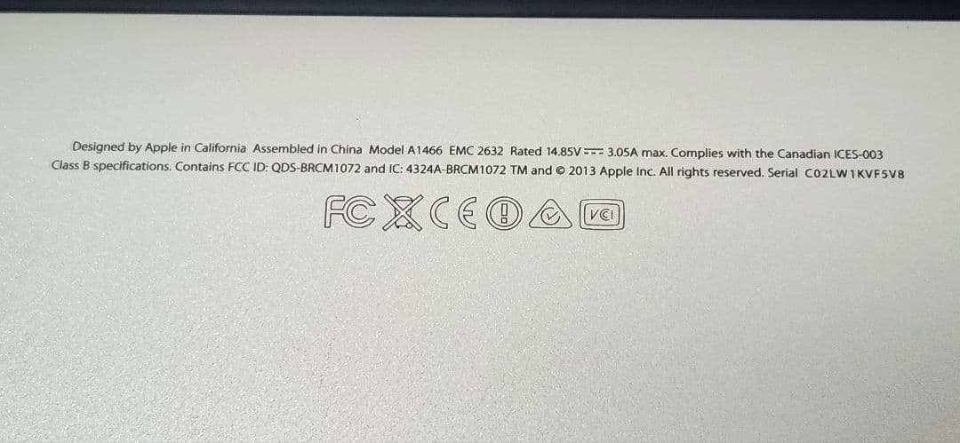 MacBookAir2013(MID)MagSafe付き