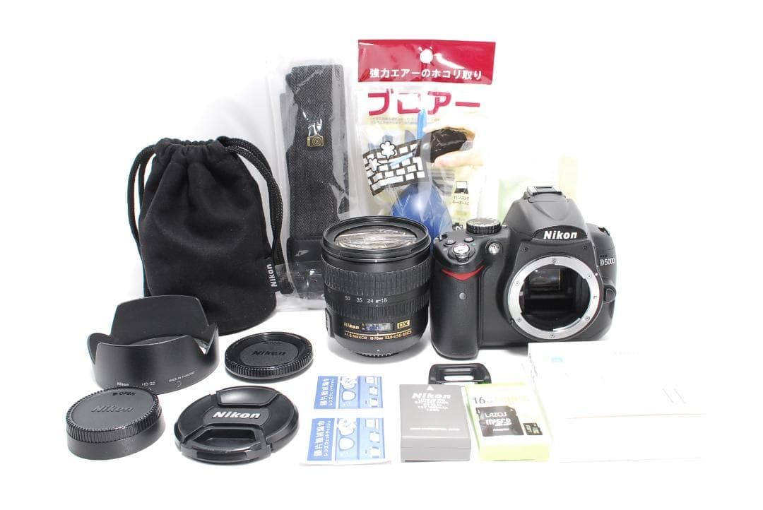 【安心のレンズフード付き】Nikon D5000　スマホ転送　動画・自撮りOK