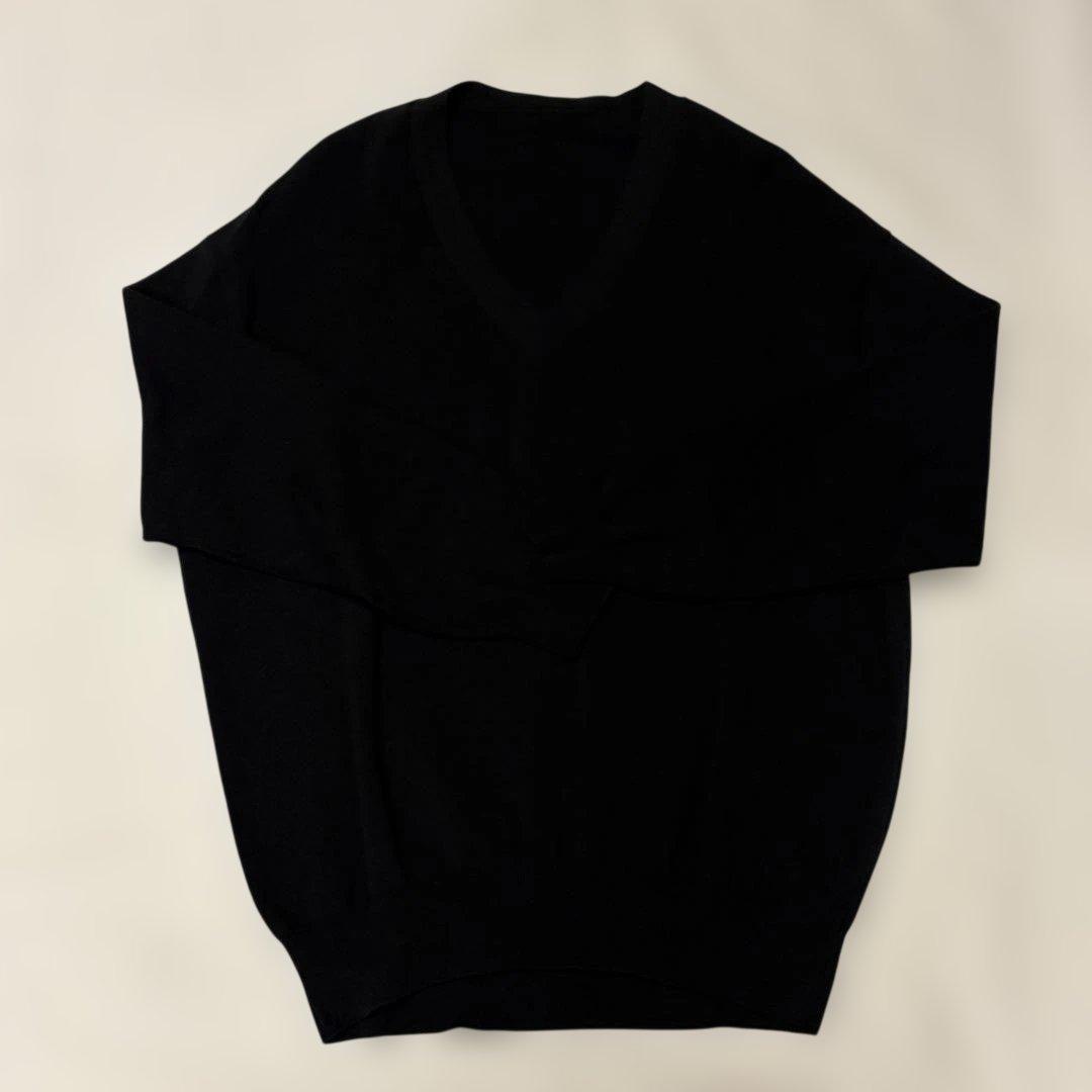Deuxieme Classe Vネックプルオーバー　ブラック