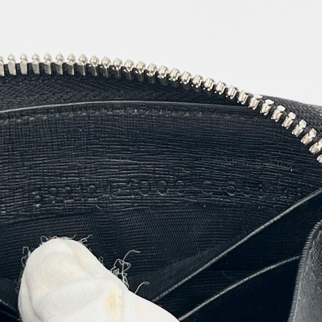 【美品】バレンシアガ　ラウンドファスナー　レザー　本革　　ブラック