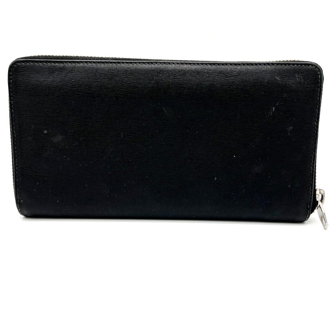 【美品】バレンシアガ　ラウンドファスナー　レザー　本革　　ブラック