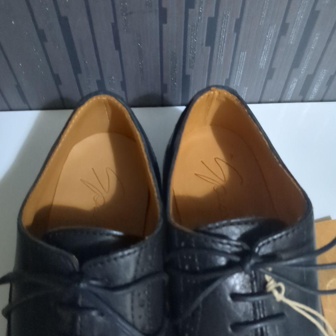 スペース クラフト sc112ブラック ホースヌメ革レースアップシューズ