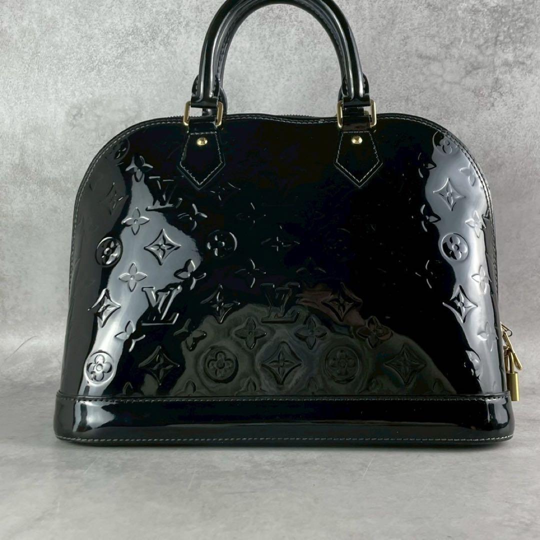ルイヴィトン アルマPM ヴェルニ ハンドバッグ 廃番品 ブラック 極美品