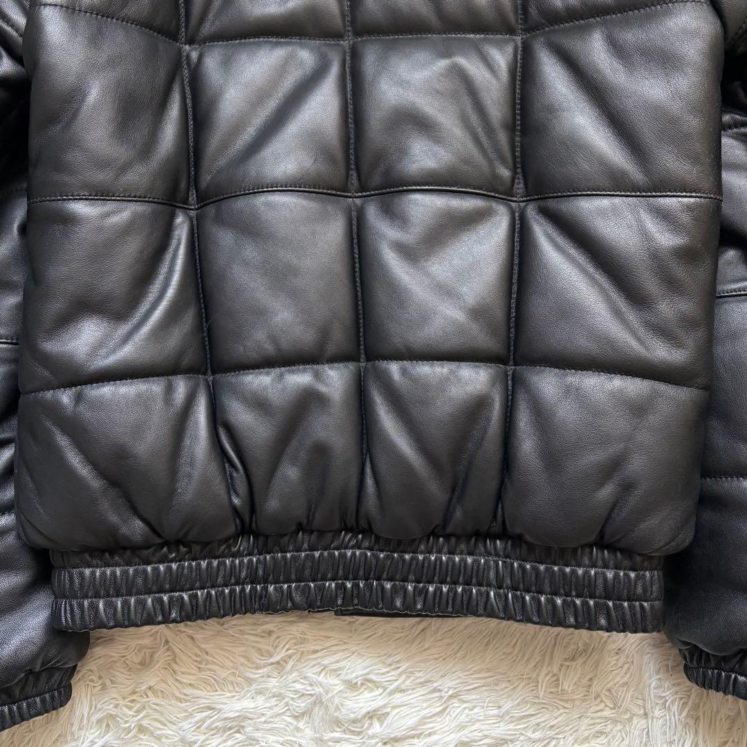 フリーダム　羊革　シープレザー　ダウンジャケット　ブラック　Mサイズ　メンズ